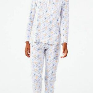 Roller Rabbit Womens L Hanukkah Festival Of Lights Pajama Menorah Pima Cotton